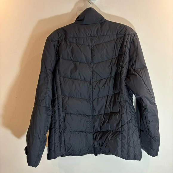 LAND’S END Sz XL Goose Down Many Pockets Funnel Neck Zipper Puffer  Coat Jacket - Picture 2 of 12